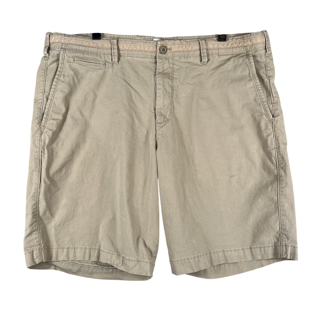 Gap Mens 38 Iconic Khaki Shorts 10 Inseam Stretch Casual Flat Front Beige Preppy